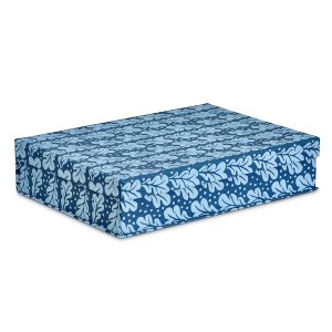 Hand-built A4 Box File covered in Quercus Midnight Patterned Paper