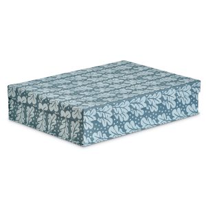 Hand-built A4 Box File covered in Quercus Duck Egg Patterned Paper