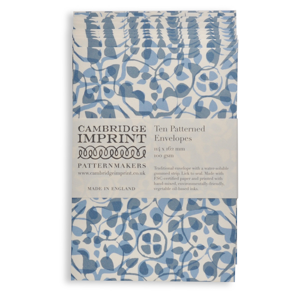 Dappled Blue Patterned Envelopes