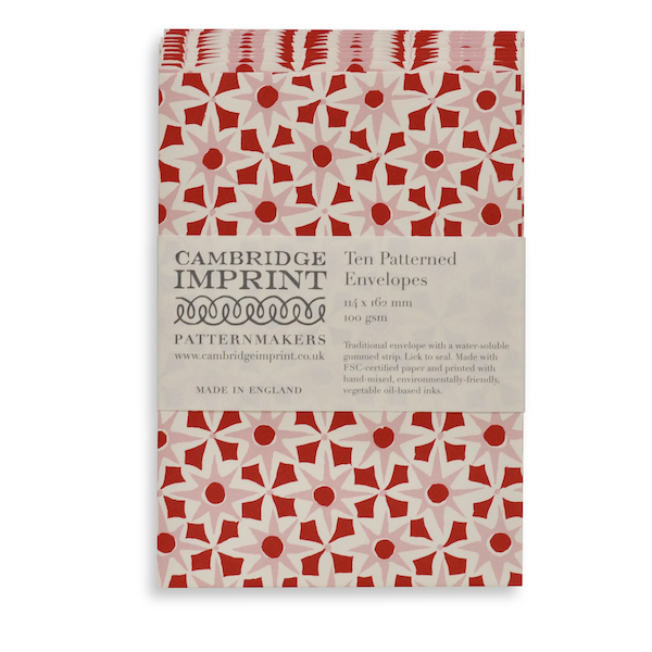 Alhambra Red and Pink Patterned Envelopes