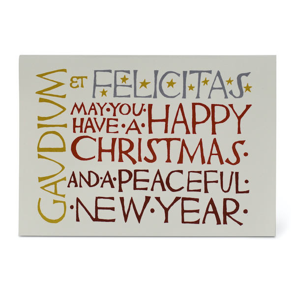 Large Card Christmas Lettering for Kettle's Yard Cambridge Imprint
