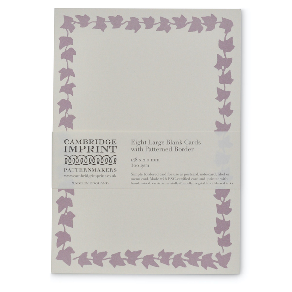 Large Blank Cards with an Ivy Border by Cambridge Imprint