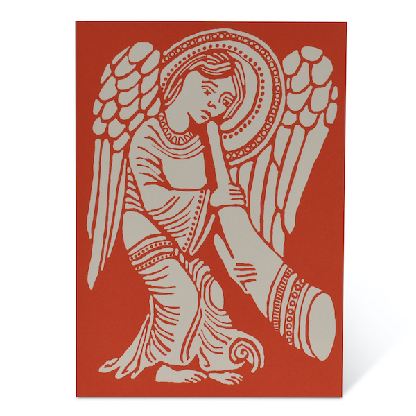 Angel with Trumpet card by Cambridge Imprint for the Jean Grove Trust