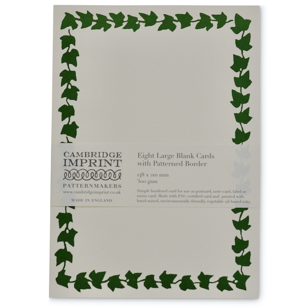 Large Plain Card with Ivy Border