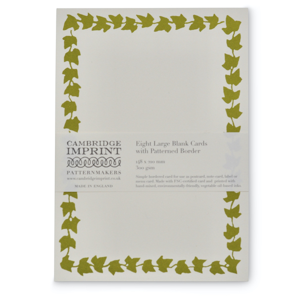 Large Blank Cards with an Ivy Border by Cambridge Imprint