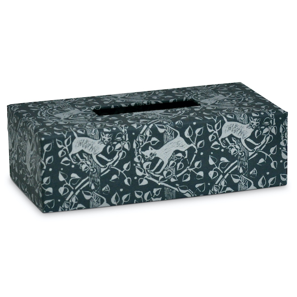 A Tissue Box Cover in Peggy Angus's Cats pattern