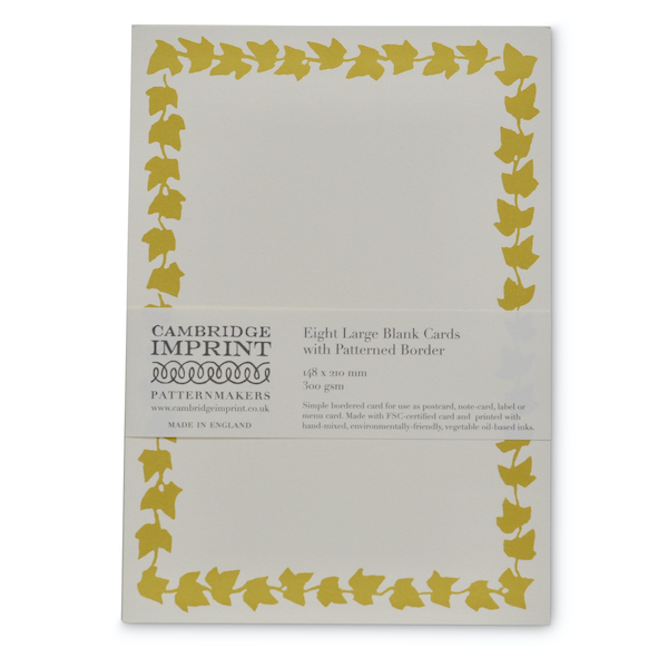 Large Blank Cards with an Ivy Border by Cambridge Imprint