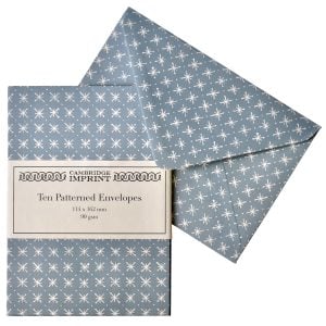Cambridge Imprint Patterned Envelopes in Little Stars Denim Blue