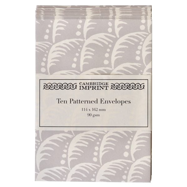 Cambridge Impritn Patterned Envelopes in Wave Pearl Grey