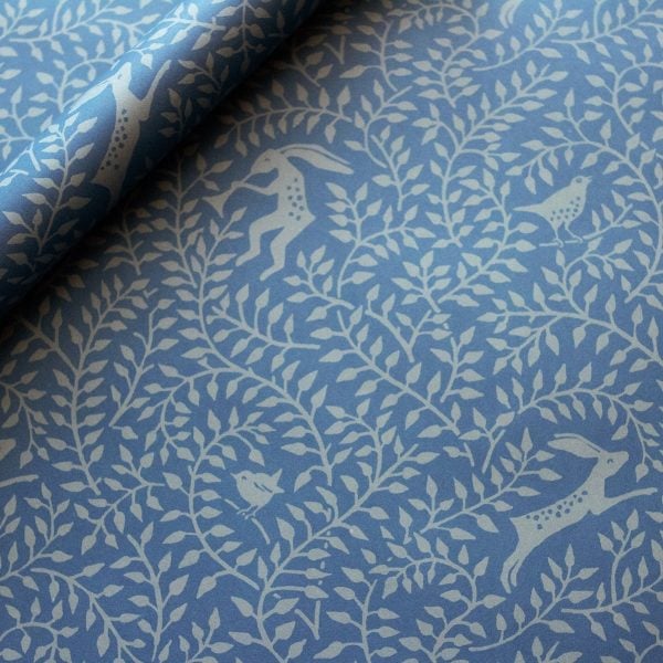 Dancing Hare Blue Patterned Paper by Cambridge Imprint