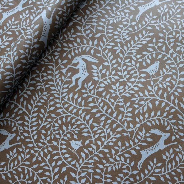Dancing Hare Bronze Patterned Paper by Cambridge Imprint