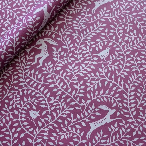 Dancing Hare Violet Patterned Paper by Cambridge Imprint