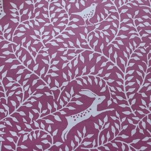 Dancing Hare Violet Patterned Paper by Cambridge Imprint
