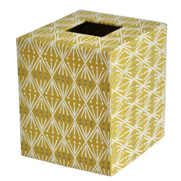 Tissue Box covered in patterned paper by Cambridge Imprint