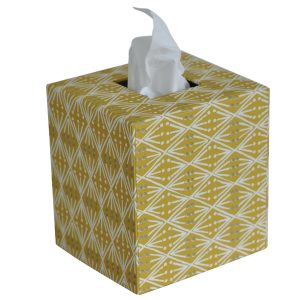 Tissue Box covered in patterned paper by Cambridge Imprint