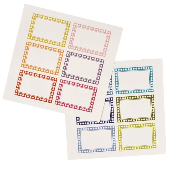 Cambridge Imprint Labels with patterned border