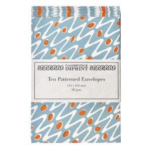Packet of Ten Patterned Envelopes Charleston Ripple