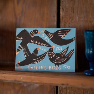 Cambridge Imprint Four Calling Birds greeting card