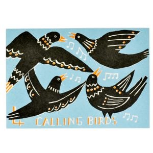 Pack of Ten Four Calling Birds Cards