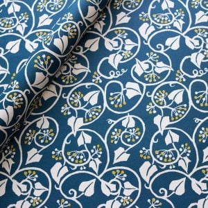 Patterned Paper Ivy Deep Marine Blue and Acid Yellow