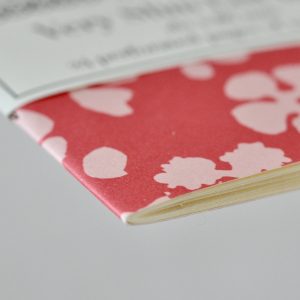 Very Slim List Book with patterned cover in Wild Flowers Red
