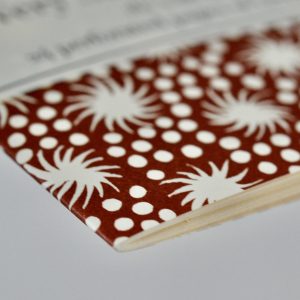 Very Slim List Book with patterned cover in Animalcules Cocoa