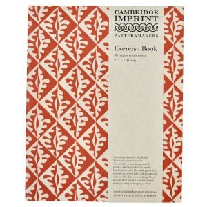 Exercise Book Oak Leaves Red