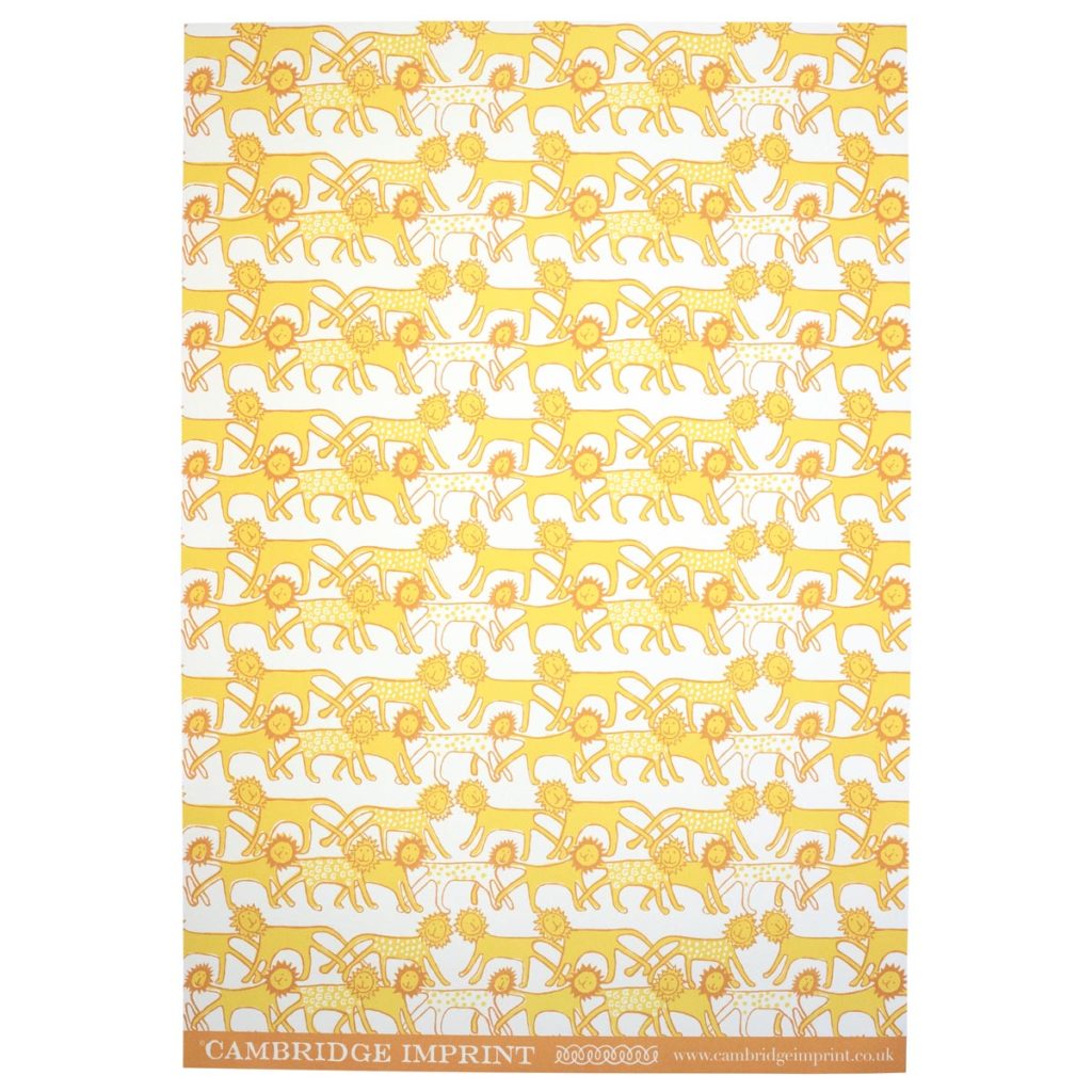 Patterned Paper Lions - Cambridge Imprint