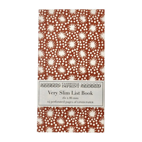 Very Slim List Book with patterned cover in Animalcules Cocoa