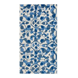 Very Slim List Book with patterned cover in Dappled Blue
