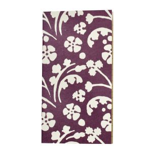 Very Slim List Book with patterned cover in Wild Flowers Violet