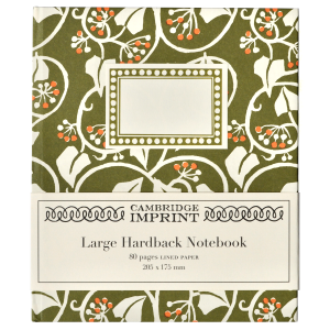 Large Hardback Notebook in Ivy patterned paper