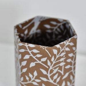 Cambridge Imprint Patterned Paper-covered Pencil Pot
