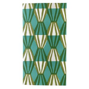 Very Slim List Book with Threadwork Green covers