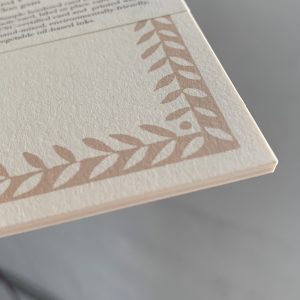 Cards with Patterned Border in Plaster Pink by Cambridge Imprint - detail
