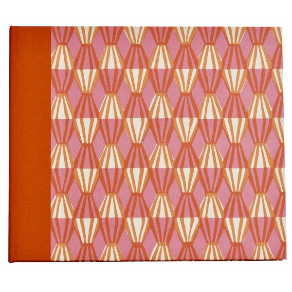 Cambridge Imprint Photograph Album in Threadwork Pink and Orange