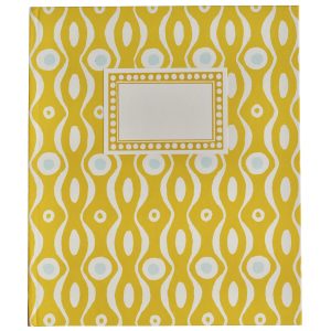Large Lined Hardback Notebook (Persephone Mustard pattern)