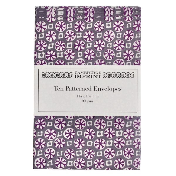 Patterned Envelopes Sea Urchin French Lavender by Cambridge Imprint