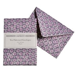 Patterned Envelopes Sea Urchin French Lavender by Cambridge Imprint