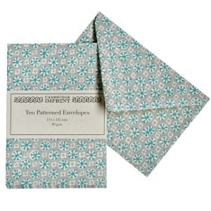 Cambridge Imprint Sea Urchin Aquamarine patterned envelopes
