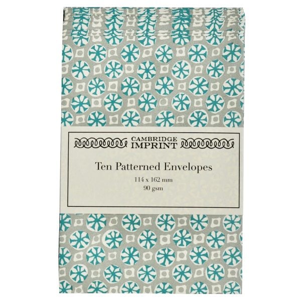 Cambridge Imprint Sea Urchin Aquamarine patterned envelopes