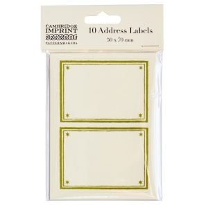 Cambridge Imprint Address Labels in Bawden Green