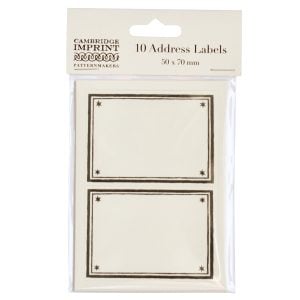 Cambridge Imprint Address Labels in Blue-Black