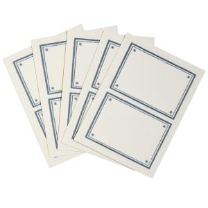 Packet of 10 Large Self-Adhesive Labels with Bright Blue Border