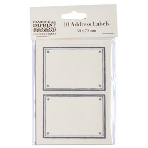 Cambridge Imprint Address Labels in Cornflower