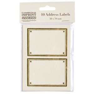 Cambridge Imprint Address Labels in Dark Olive