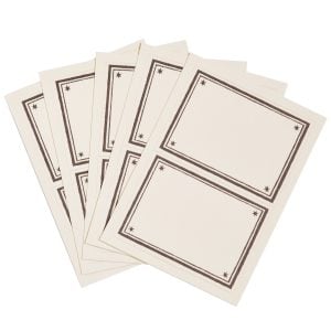 Packet of 10 Large Self-Adhesive Labels with Lavender Border