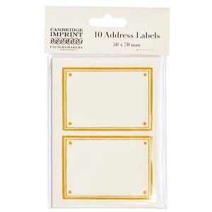 Cambridge Imprint Address Labels in Mustard