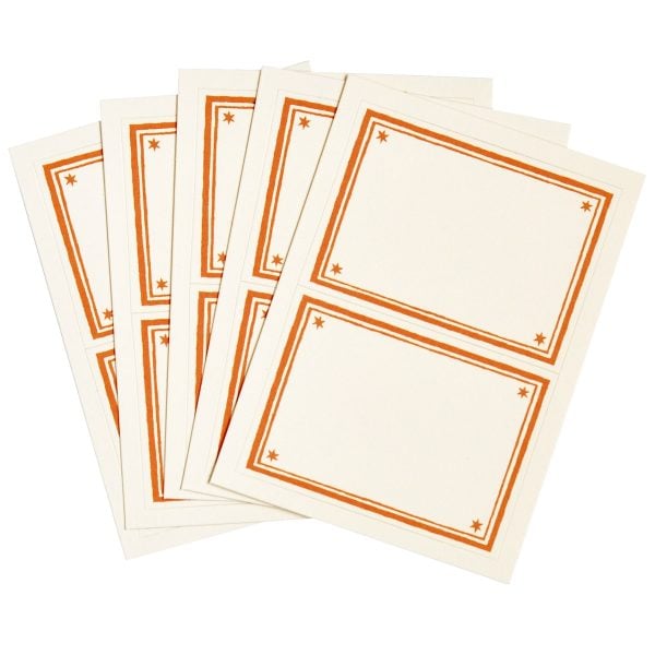 Cambridge Imprint Address Labels in Orange