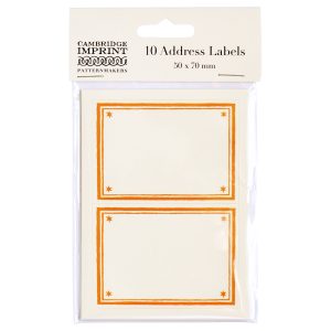Cambridge Imprint Address Labels in Orange